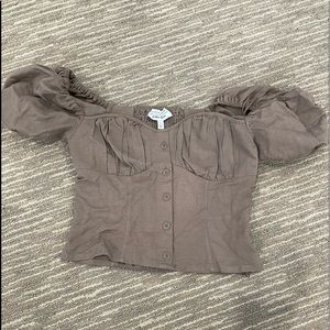 & Other Stories Puff Sleeve crop top